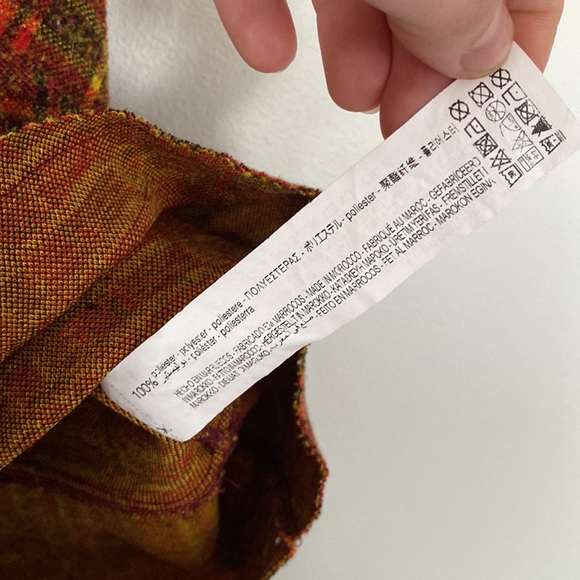 ZARA Orange and Red Plaid Peplum Tank Top - Picture 5 of 5